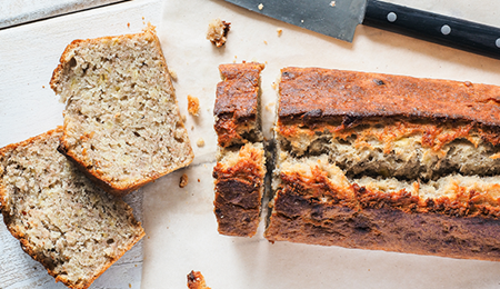 Heerlijk en gezond chocolade bananenbrood