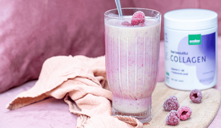Frambozen- en Bananensmoothie met Collageen